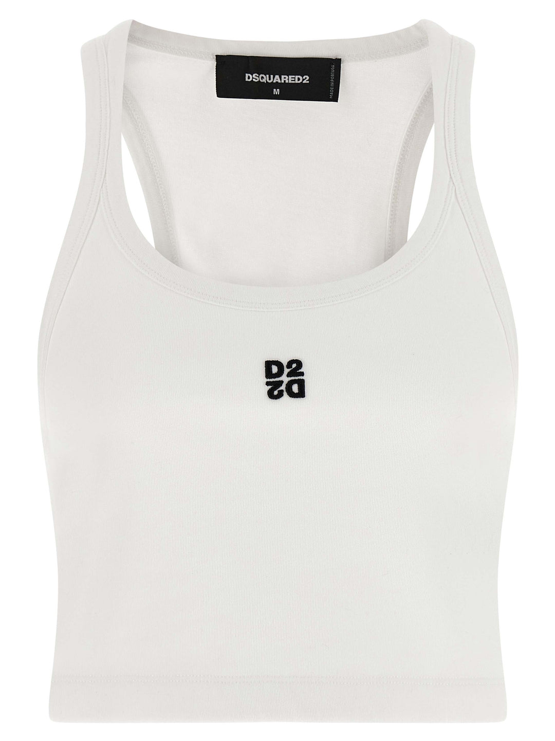 Dsquared² White Cotton Tank Tops