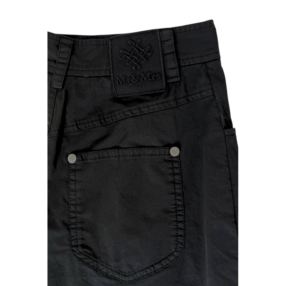 Mr&amp;Mrs Italy Black Cotton Women Shorts