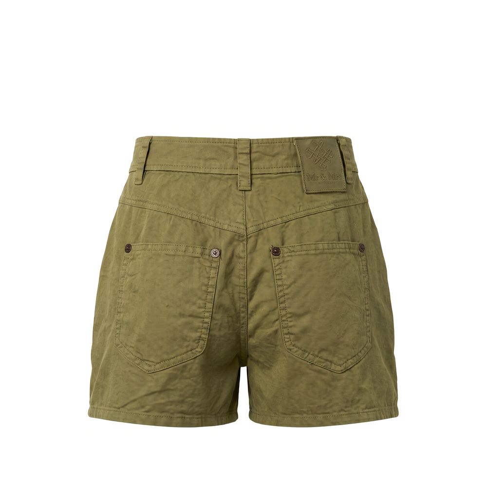 Mr&amp;Mrs Italy Green Cotton Women Shorts