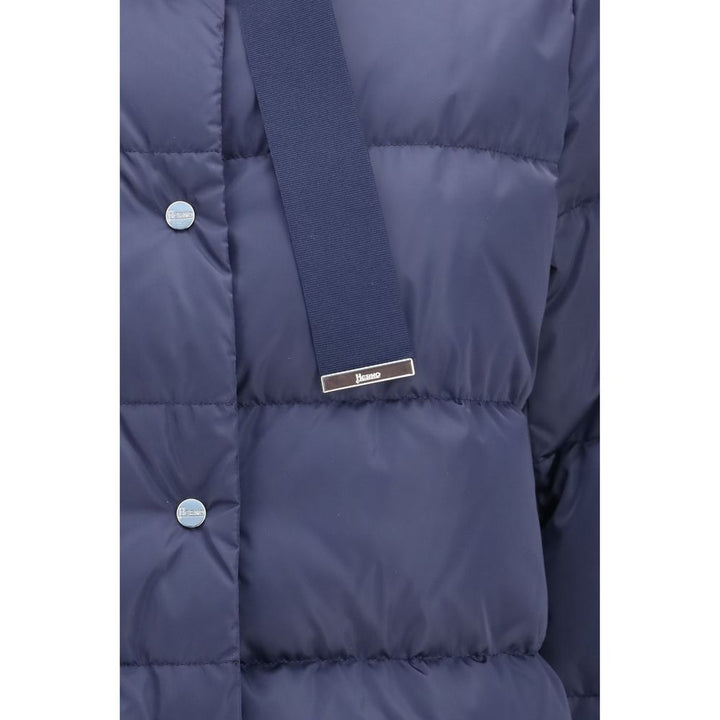 Herno Blue Polyester Full-Length Jacket