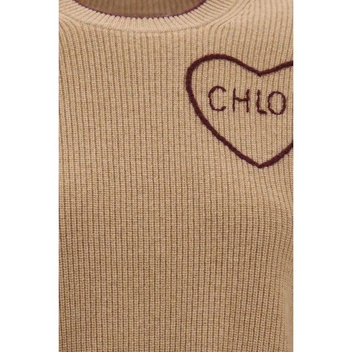 Chloé Beige Wool Oves Aries Sweatshirt