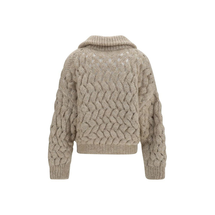 Brunello Cucinelli Beige Wool Oves Aries Cardigan
