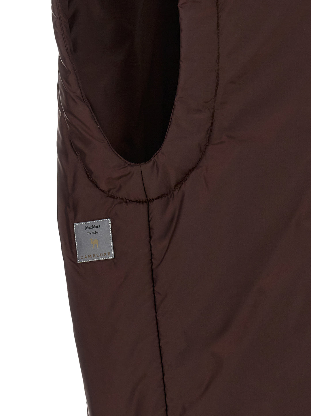 Max Mara Bordeaux Polyester Sleeveless Jacket