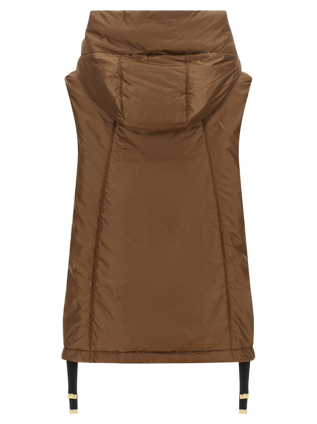 Max Mara Brown Polyester Sleeveless Jacket
