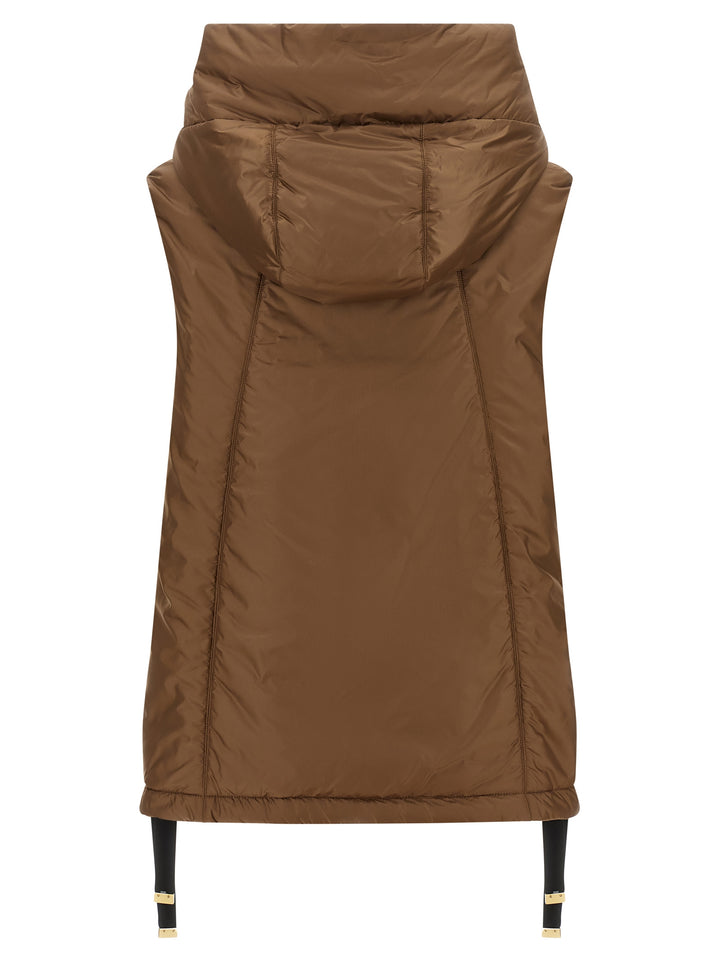 Max Mara Brown Polyester Sleeveless Jacket