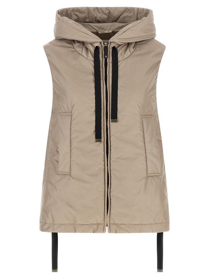 Max Mara Beige Polyester Sleeveless Jacket