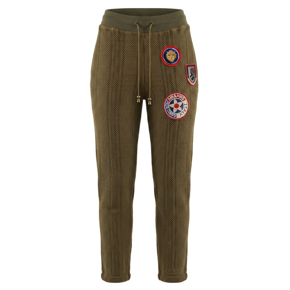 Mr&amp;Mrs Italy Green Mesh Women Pants