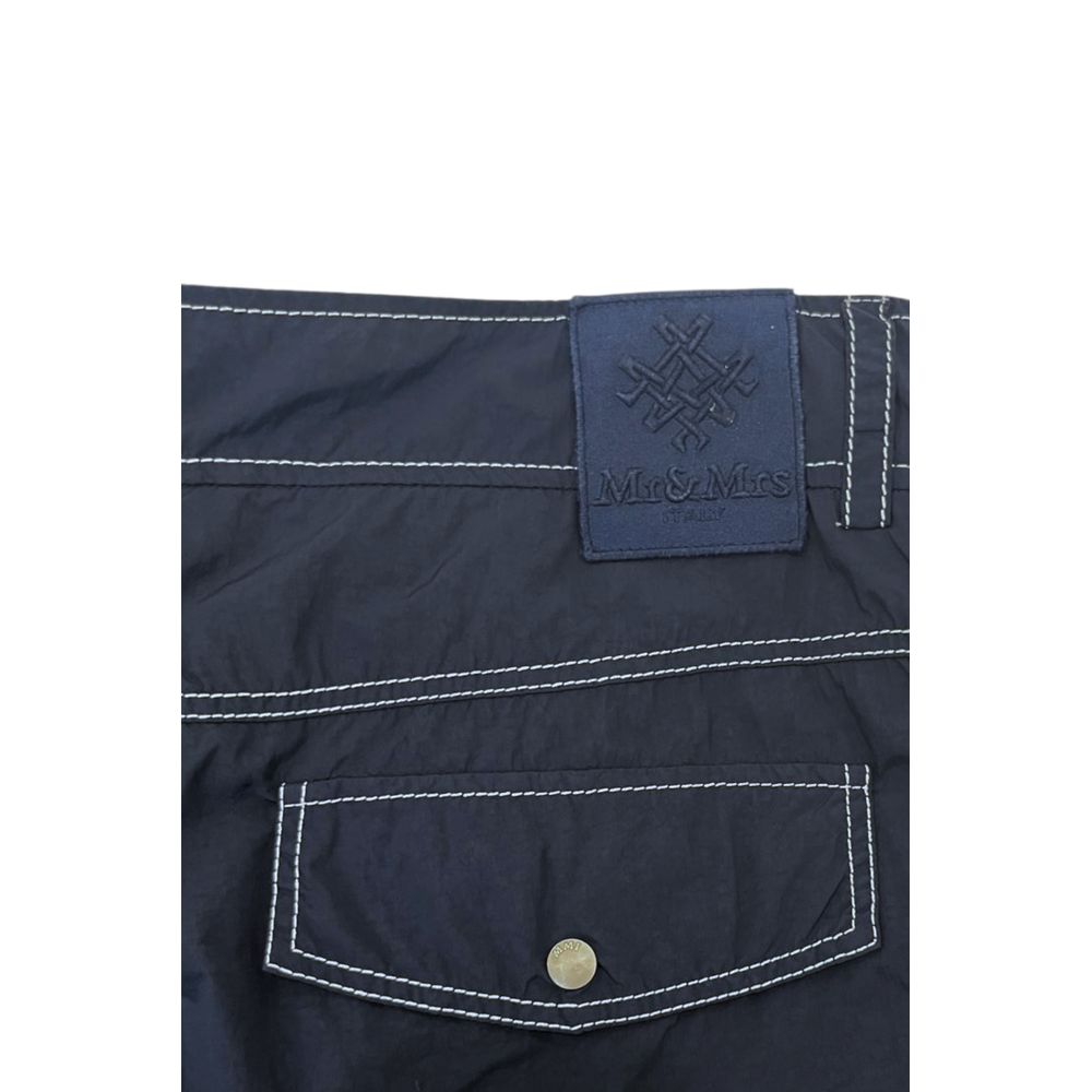 Mr&amp;Mrs Italy Blue Polyamide Men Pants