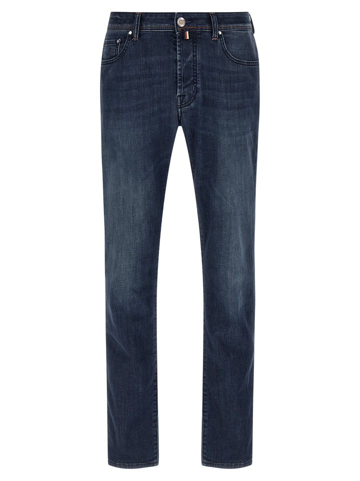 Jacob Cohen Blue Cotton Slim Fit Jeans