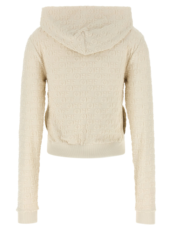 Off-White Beige Cotton Sweatshirt