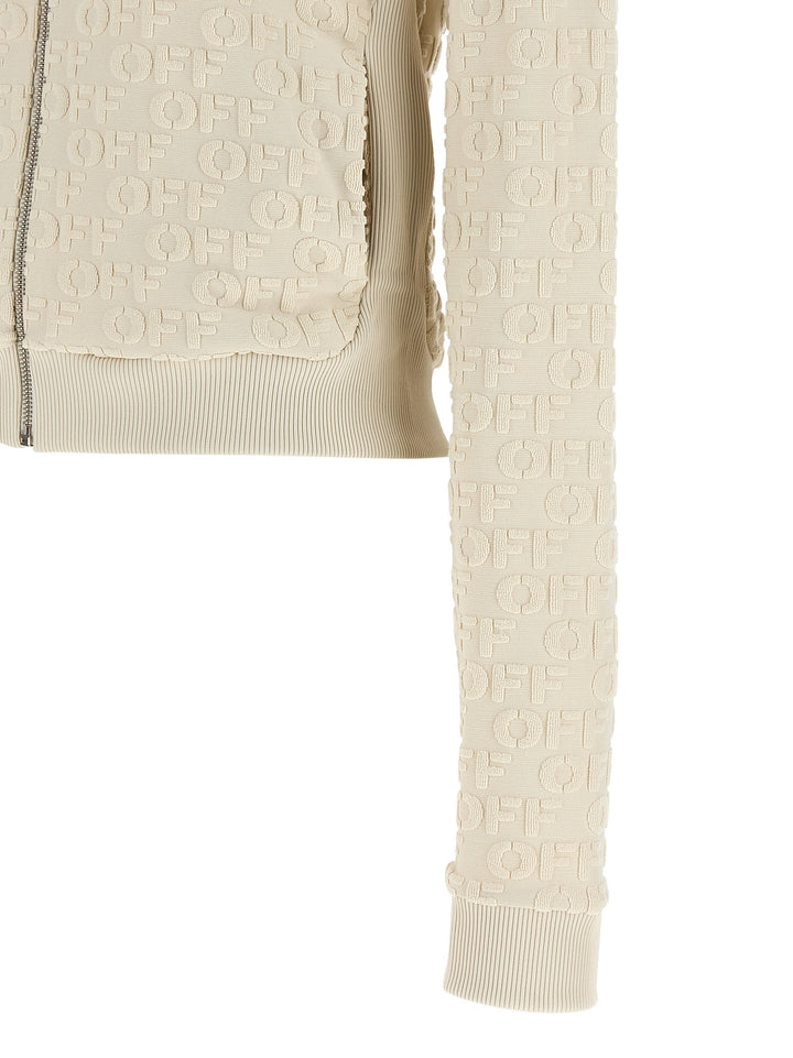 Off-White Beige Cotton Sweatshirt