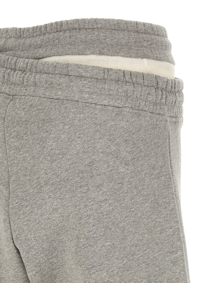 The Attico Gray Cotton Casual Pants