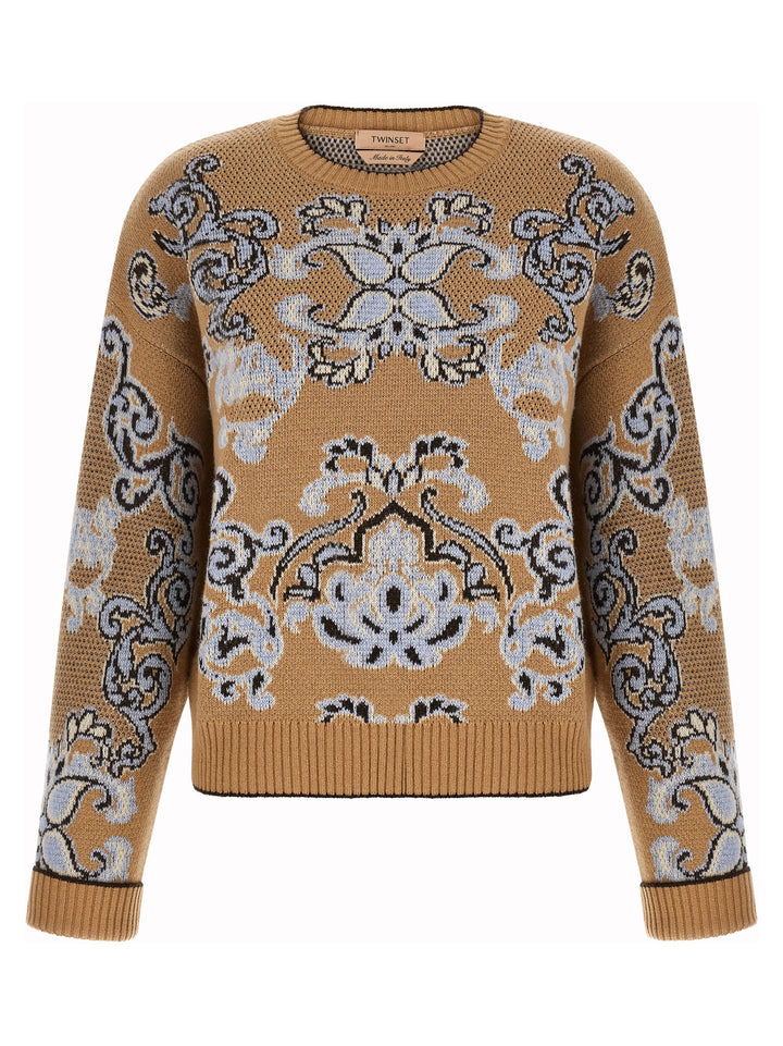 Twinset Brown Wool Cardigan