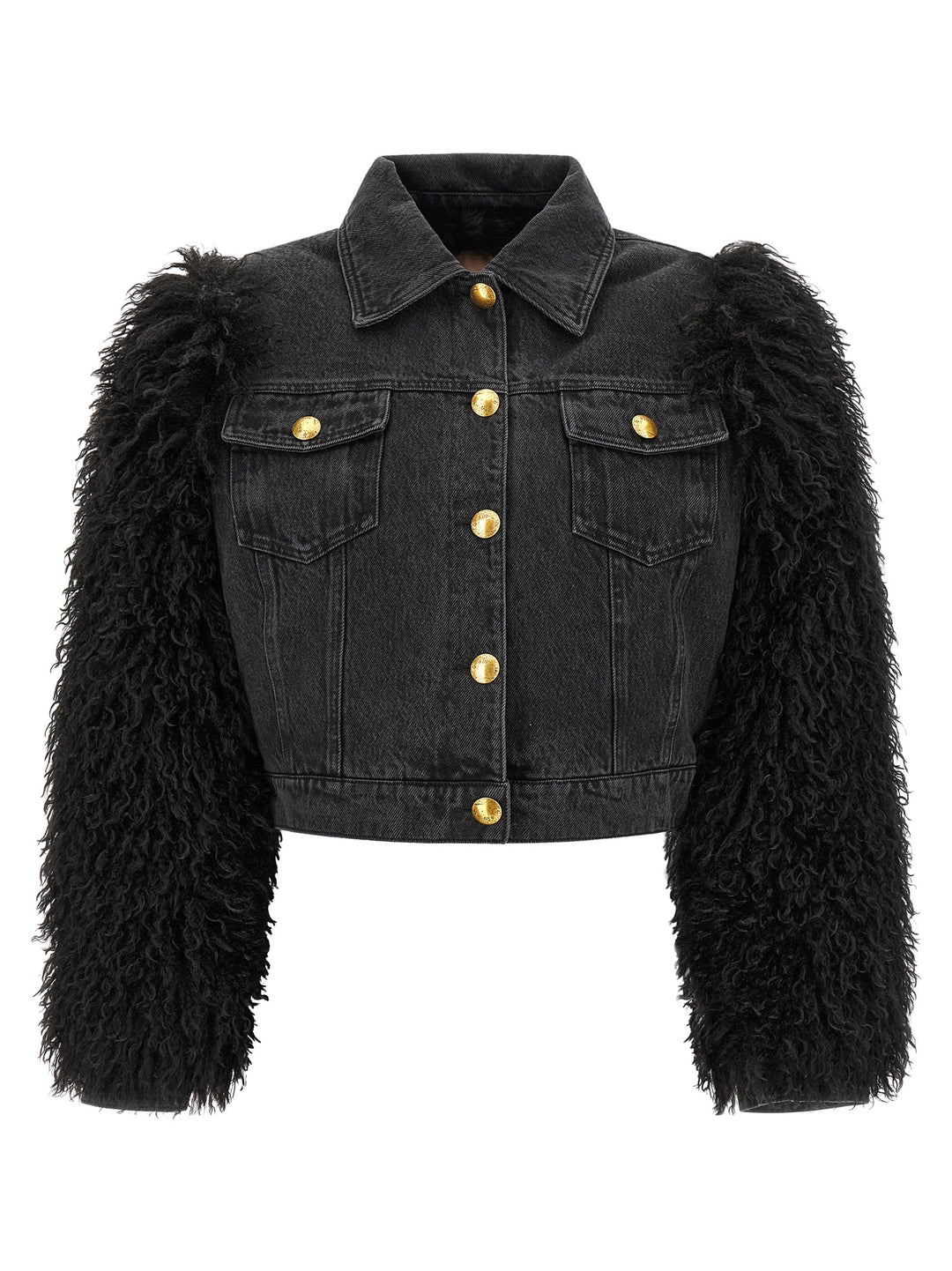 Twinset Black Cotton Denim Jacket