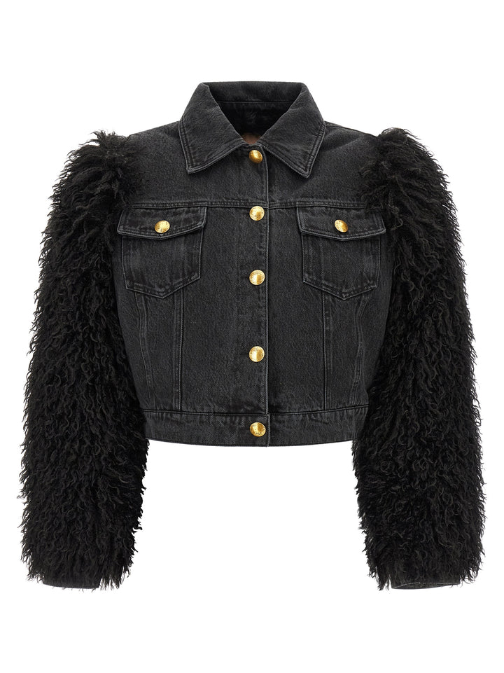 Twinset Black Cotton Denim Jacket