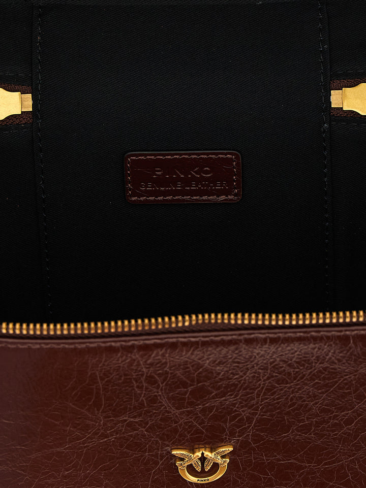 PINKO Brown Calfskin Handbag
