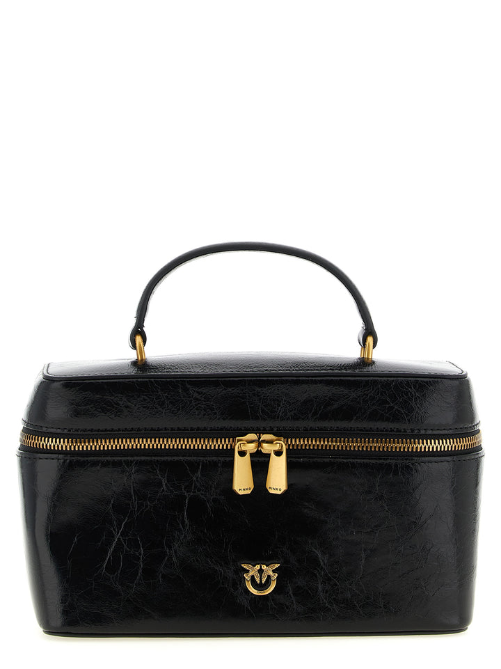 PINKO Black Calfskin Handbag