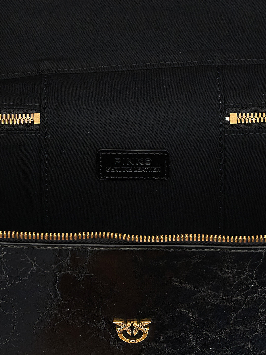 PINKO Black Calfskin Handbag