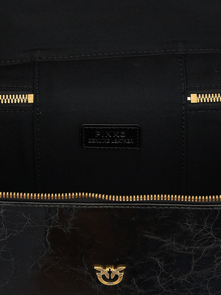 PINKO Black Calfskin Handbag