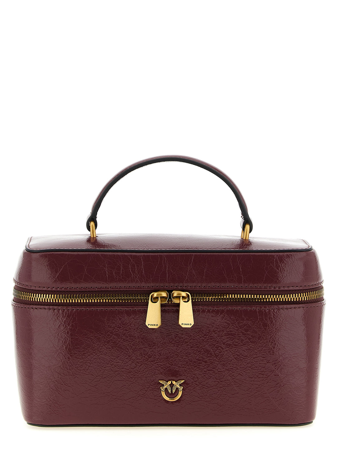 PINKO Bordeaux Calfskin Handbag