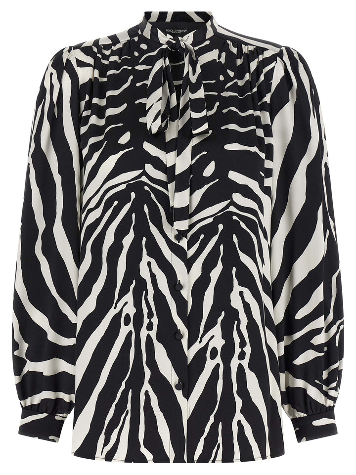 Dolce &amp; Gabbana Bicolor Silk Blouse