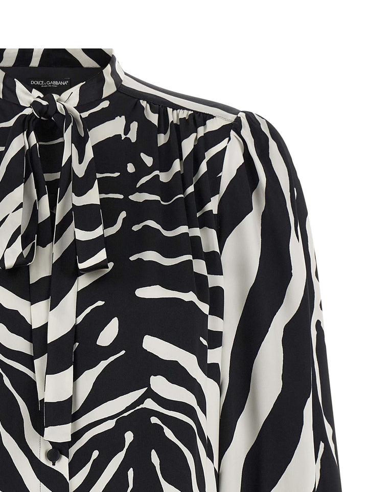 Dolce &amp; Gabbana Bicolor Silk Blouse