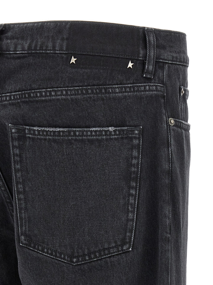 Golden Goose Black Cotton Straight-Leg Jeans