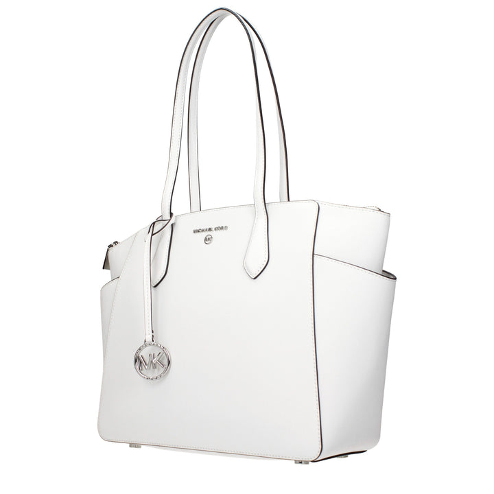 Michael Kors White Leather Shoulder Bag