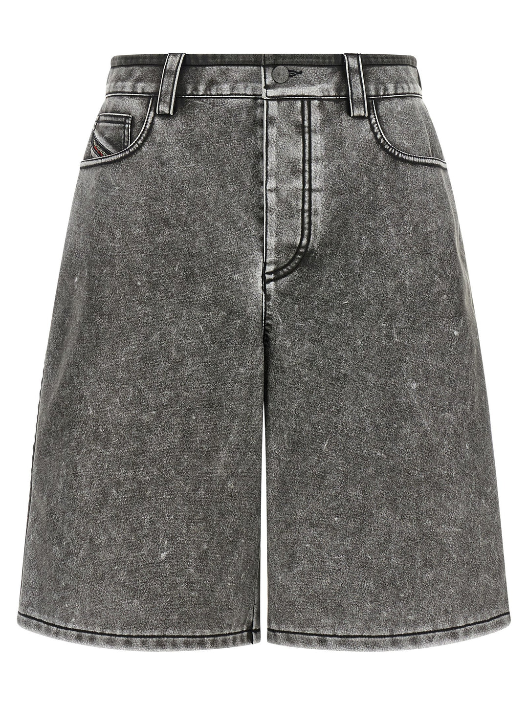 Diesel Gray Polyethylene Bermuda Shorts