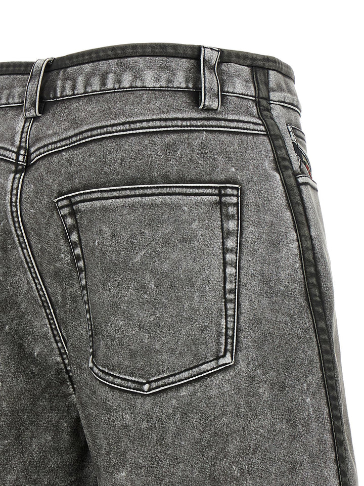 Diesel Gray Polyethylene Bermuda Shorts