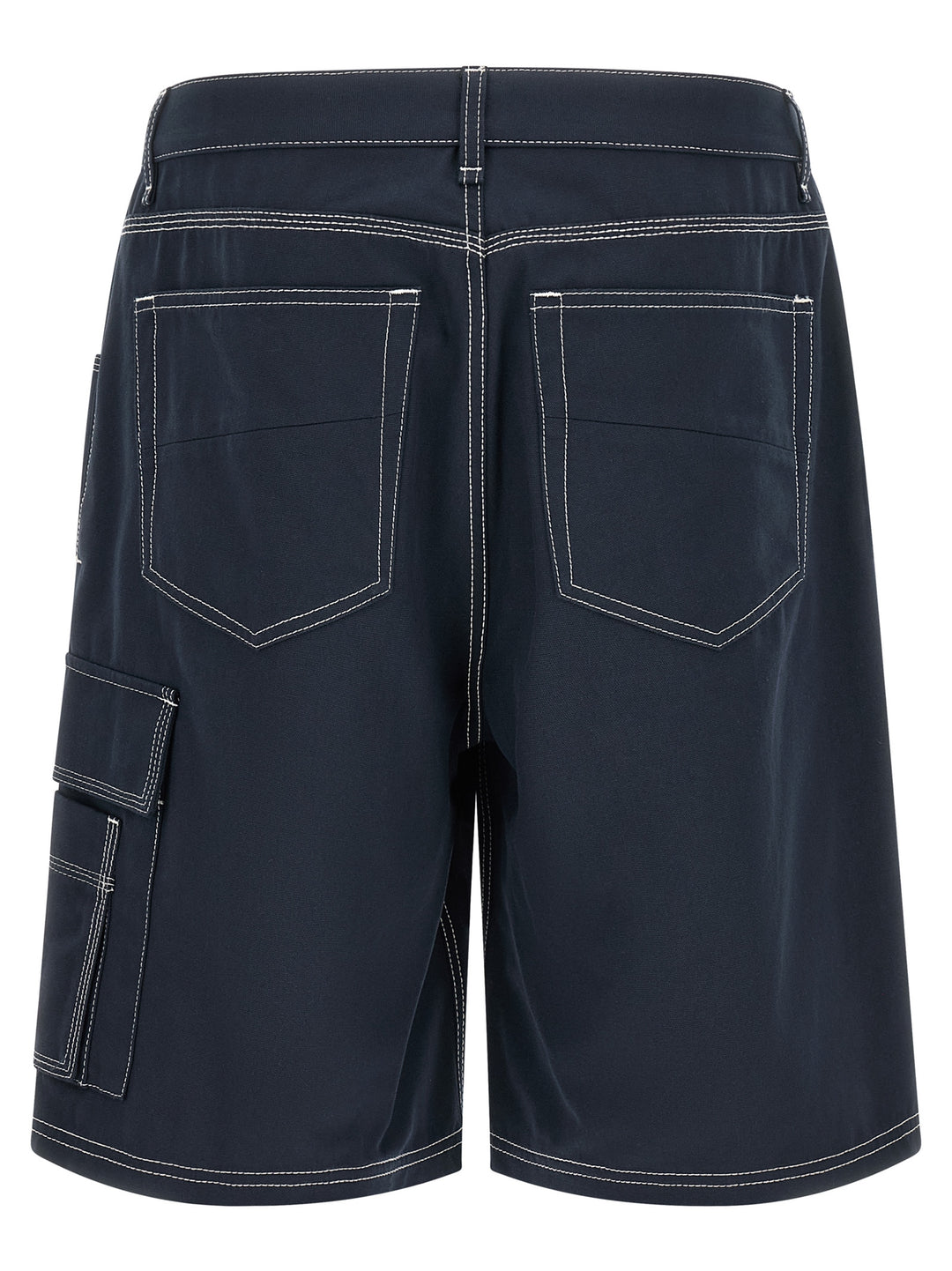 Fendi Blue Cotton Bermuda Shorts
