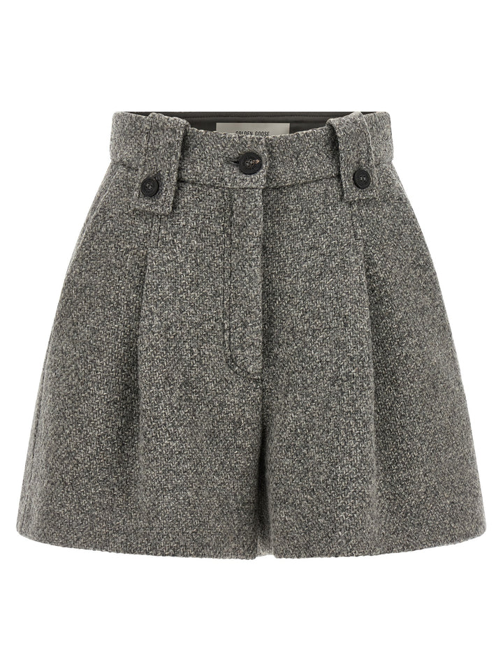 Golden Goose Gray Virgin Wool Bermuda Shorts