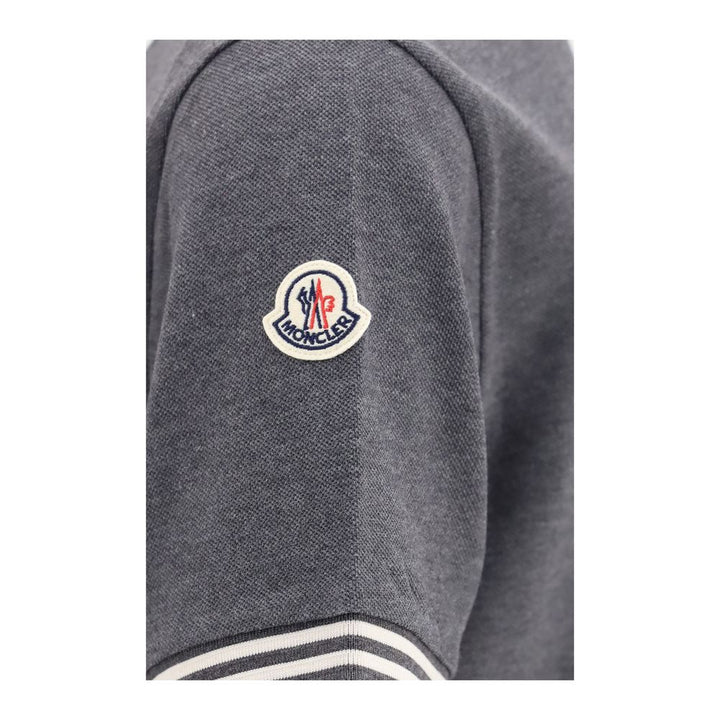 Moncler Gray Cotton Polo Shirt