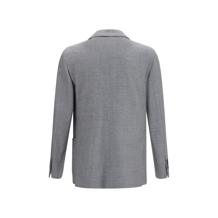 Lardini Gray Wool Oves Aries Full-Length Jacket
