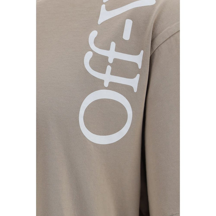 Off-White Beige Cotton T-Shirt