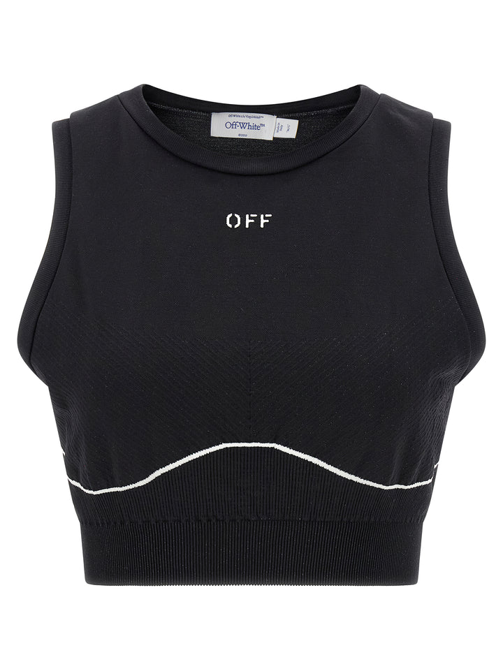 Off-White Black Polyamide Sport Bra