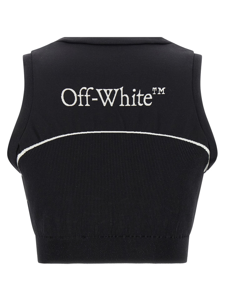 Off-White Black Polyamide Sport Bra