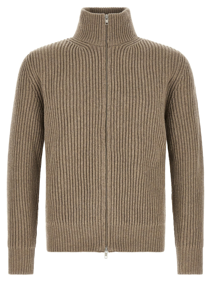 MM6 Maison Margiela Beige Wool Full-Length Jacket