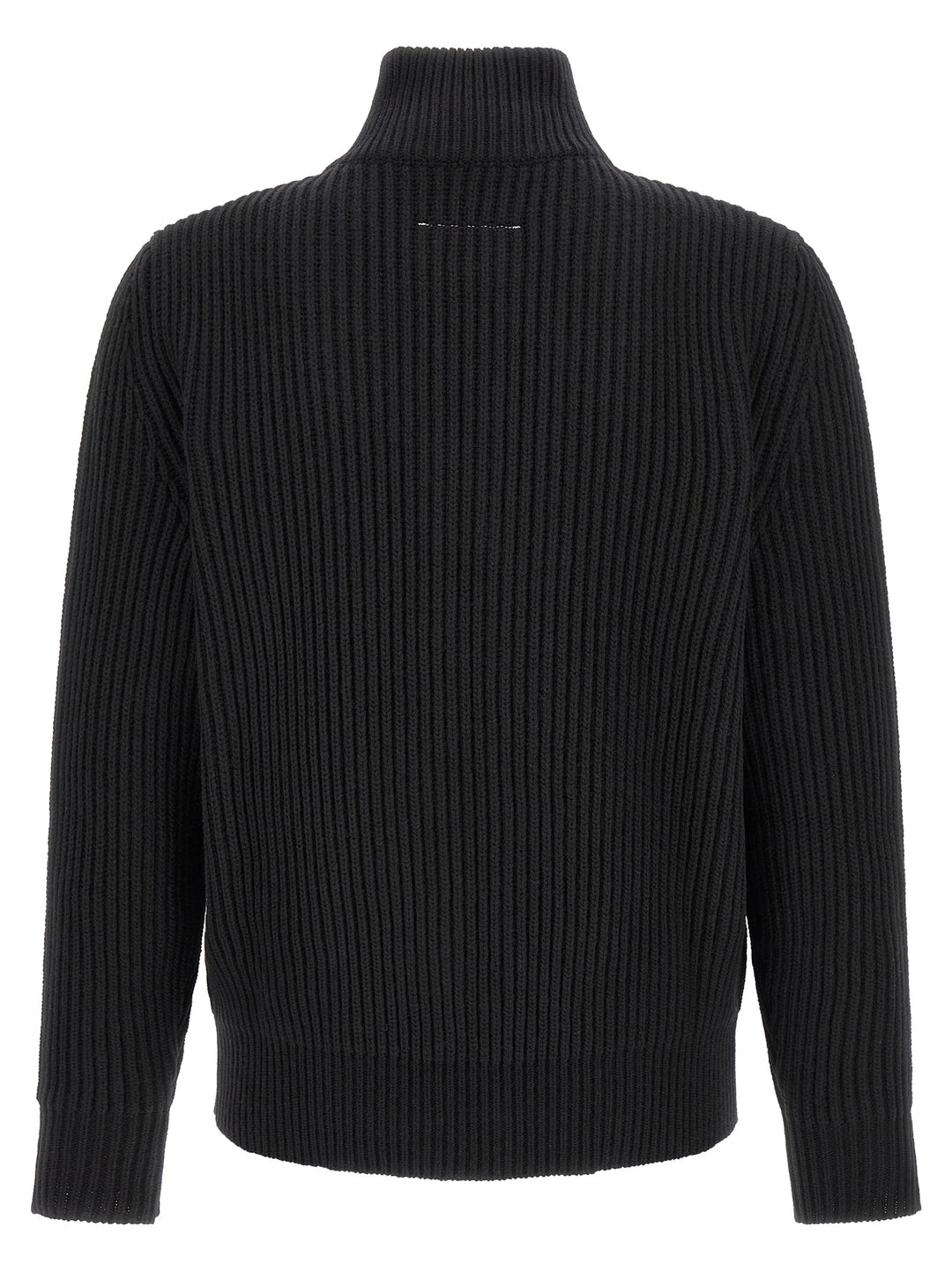 MM6 Maison Margiela Black Wool Full-Length Jacket