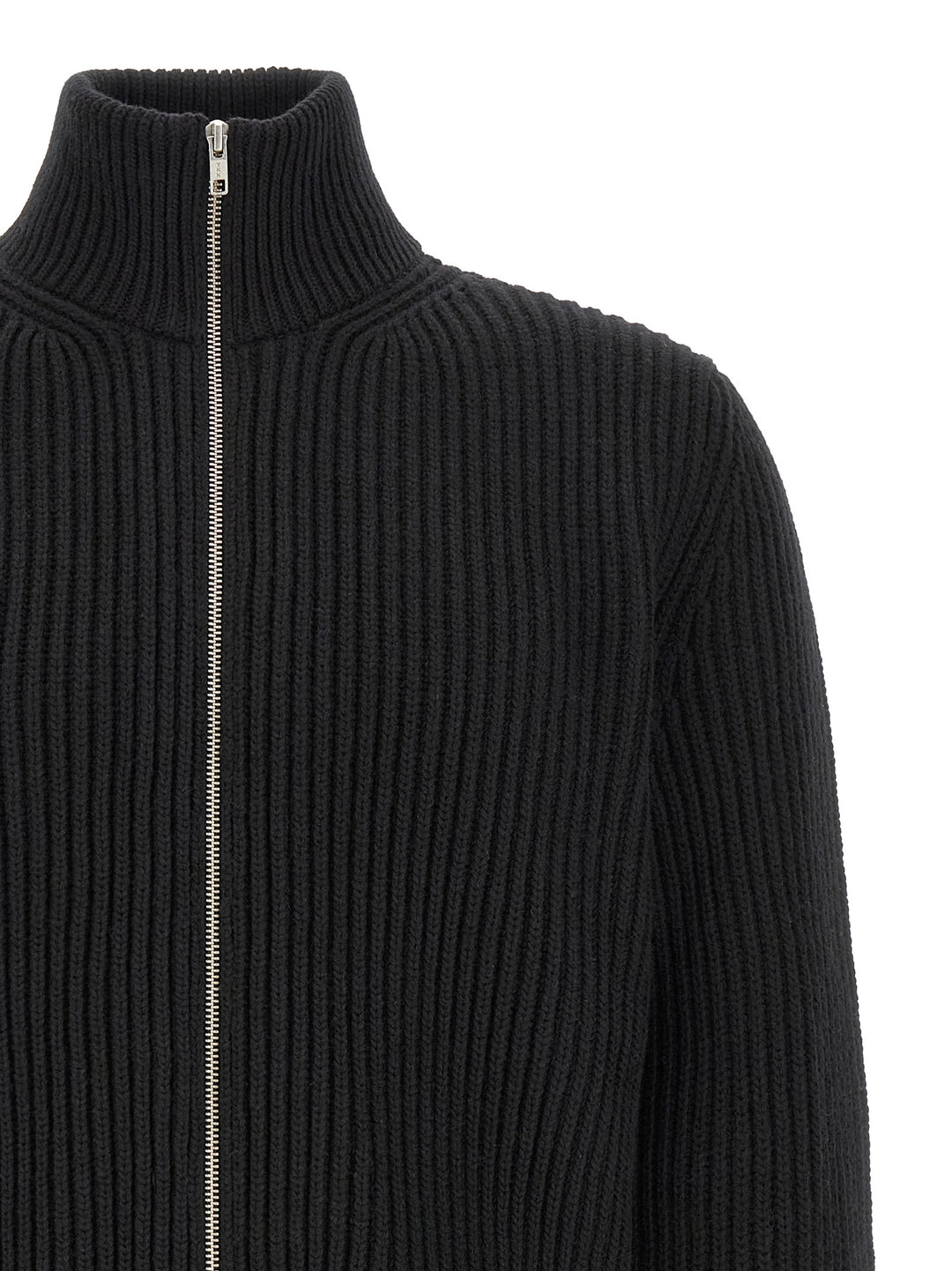 MM6 Maison Margiela Black Wool Full-Length Jacket
