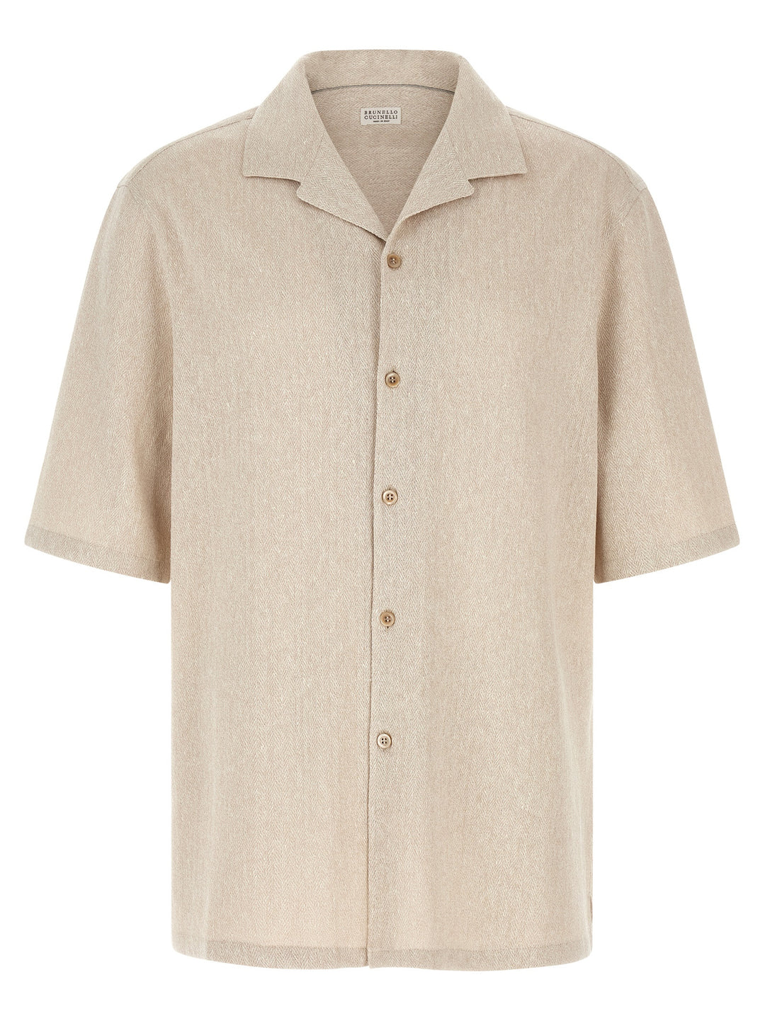 Brunello Cucinelli Beige Linen Blouse