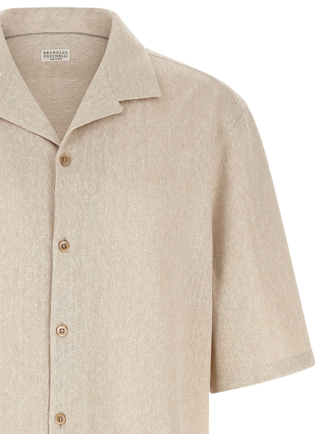 Brunello Cucinelli Beige Linen Blouse