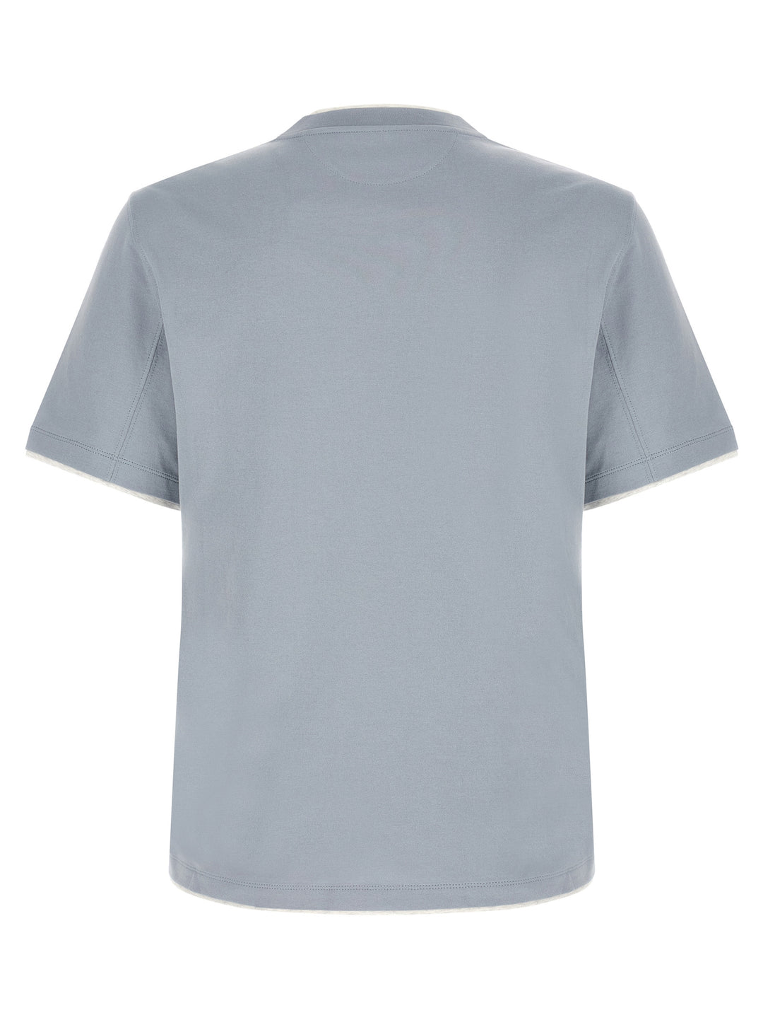 Brunello Cucinelli Blue Cotton T-Shirt