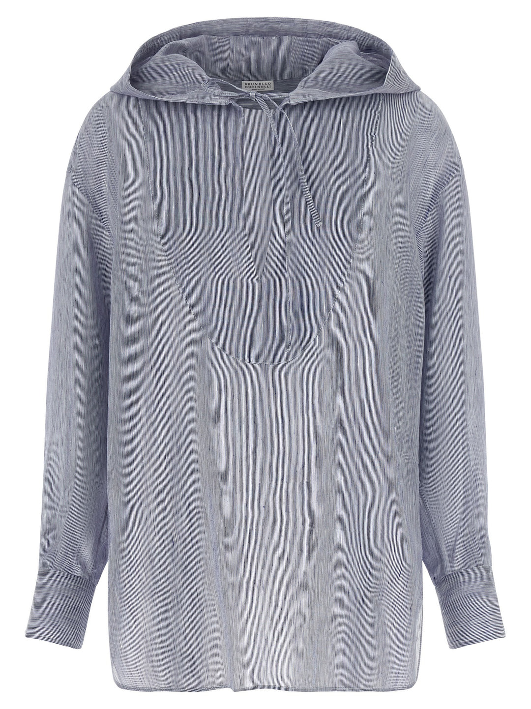 Brunello Cucinelli Blue Linen Blouse