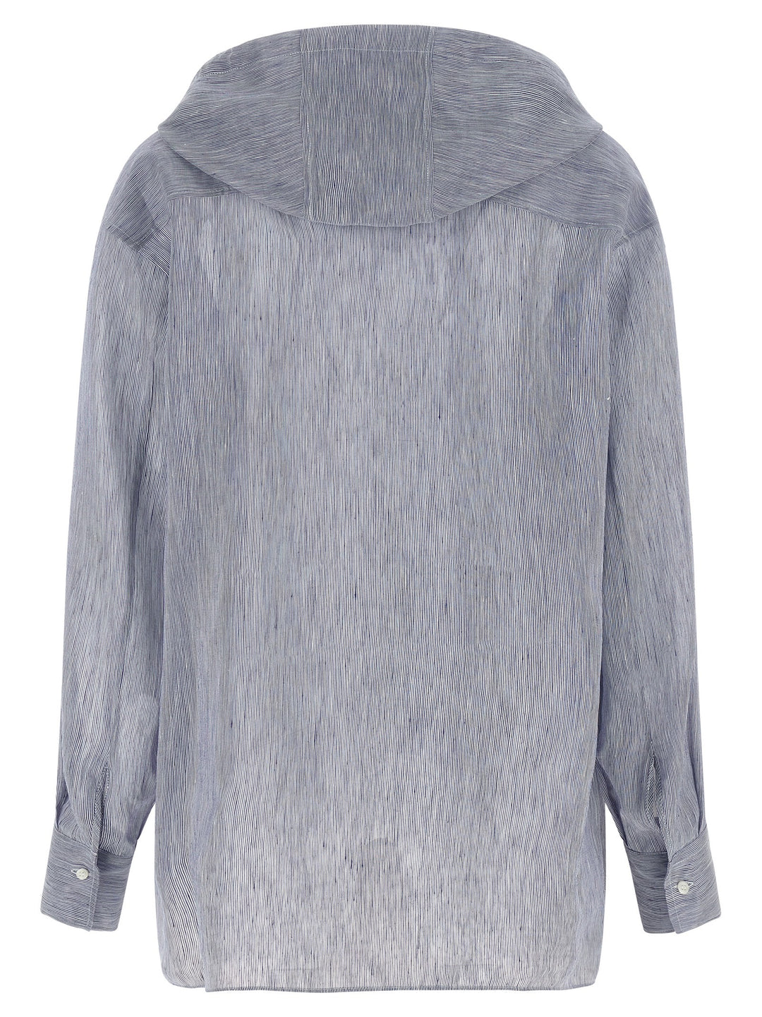Brunello Cucinelli Blue Linen Blouse