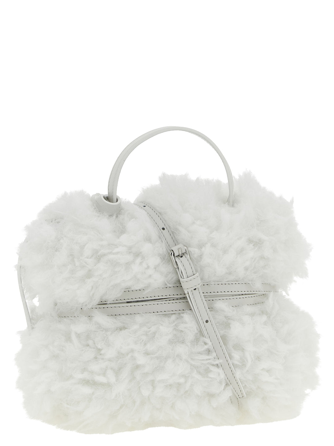 Moschino White Leather Handbag