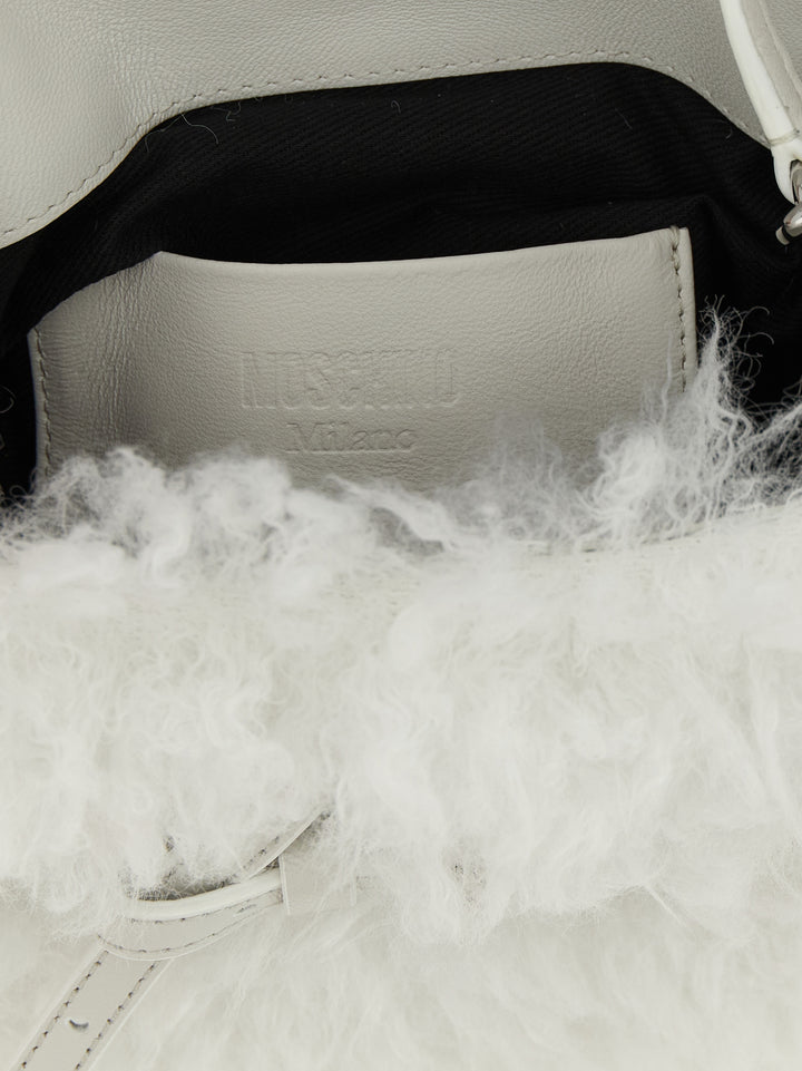 Moschino White Leather Handbag