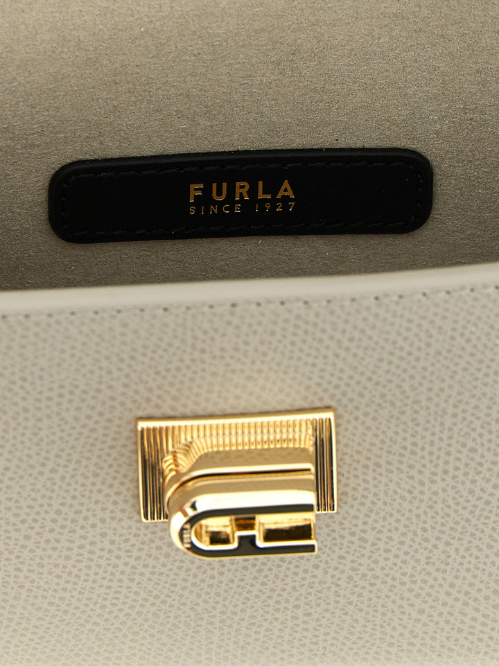 Furla Gray Calfskin Crossbody Bag
