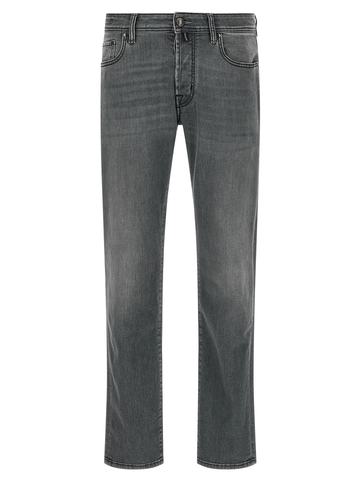 Jacob Cohen Gray Cotton Slim Fit Jeans