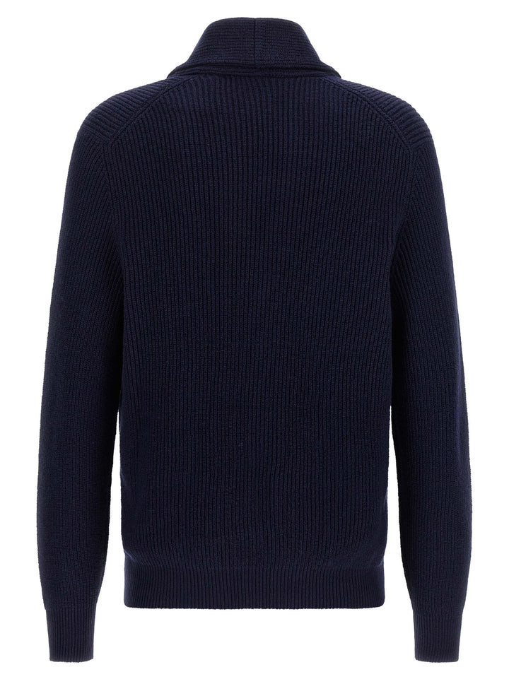 Brunello Cucinelli Blue Cotton Cardigan